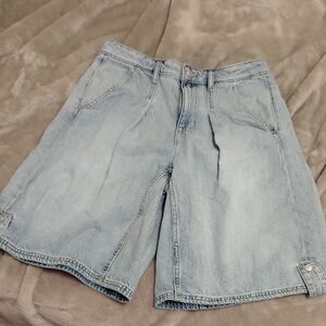 Light Wash Denim Bermuda Shorts - Casual Women's Shorts